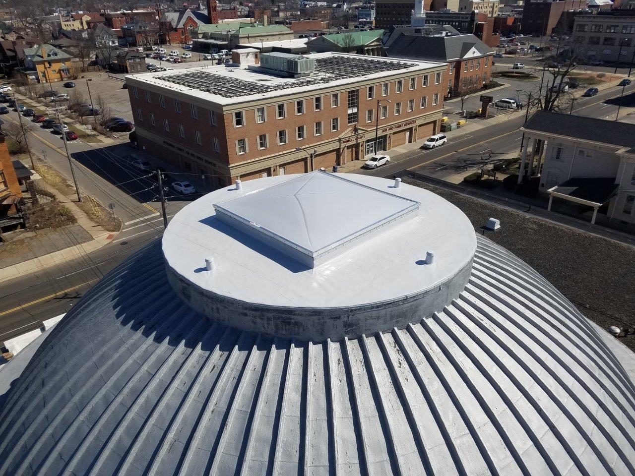 round commercial roof