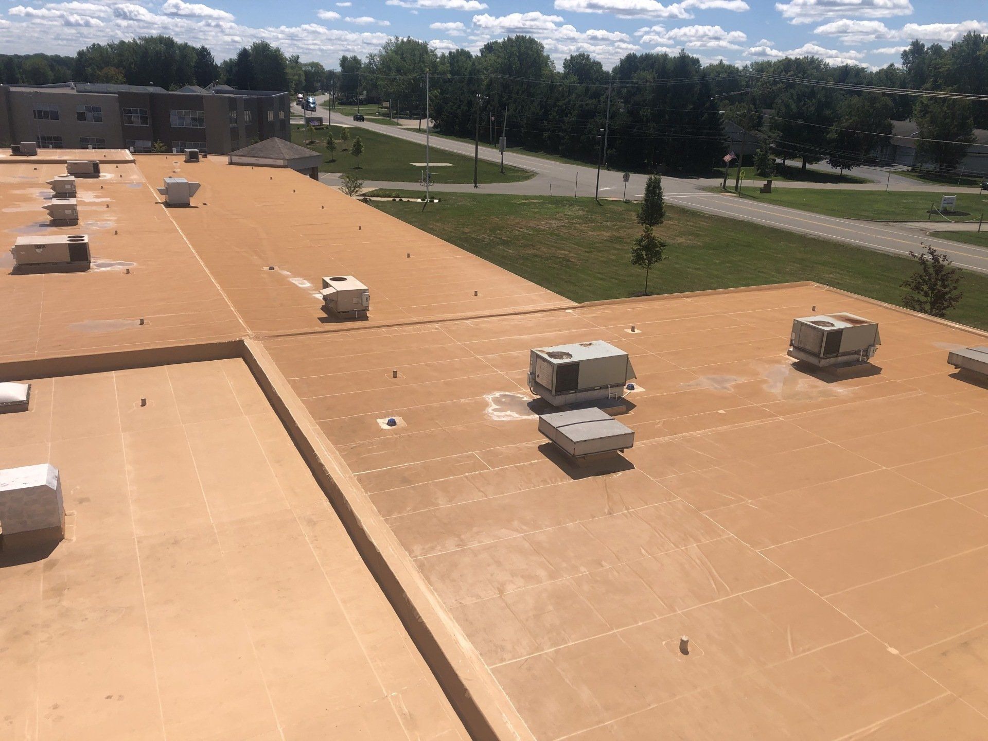 completed high school commercial roof