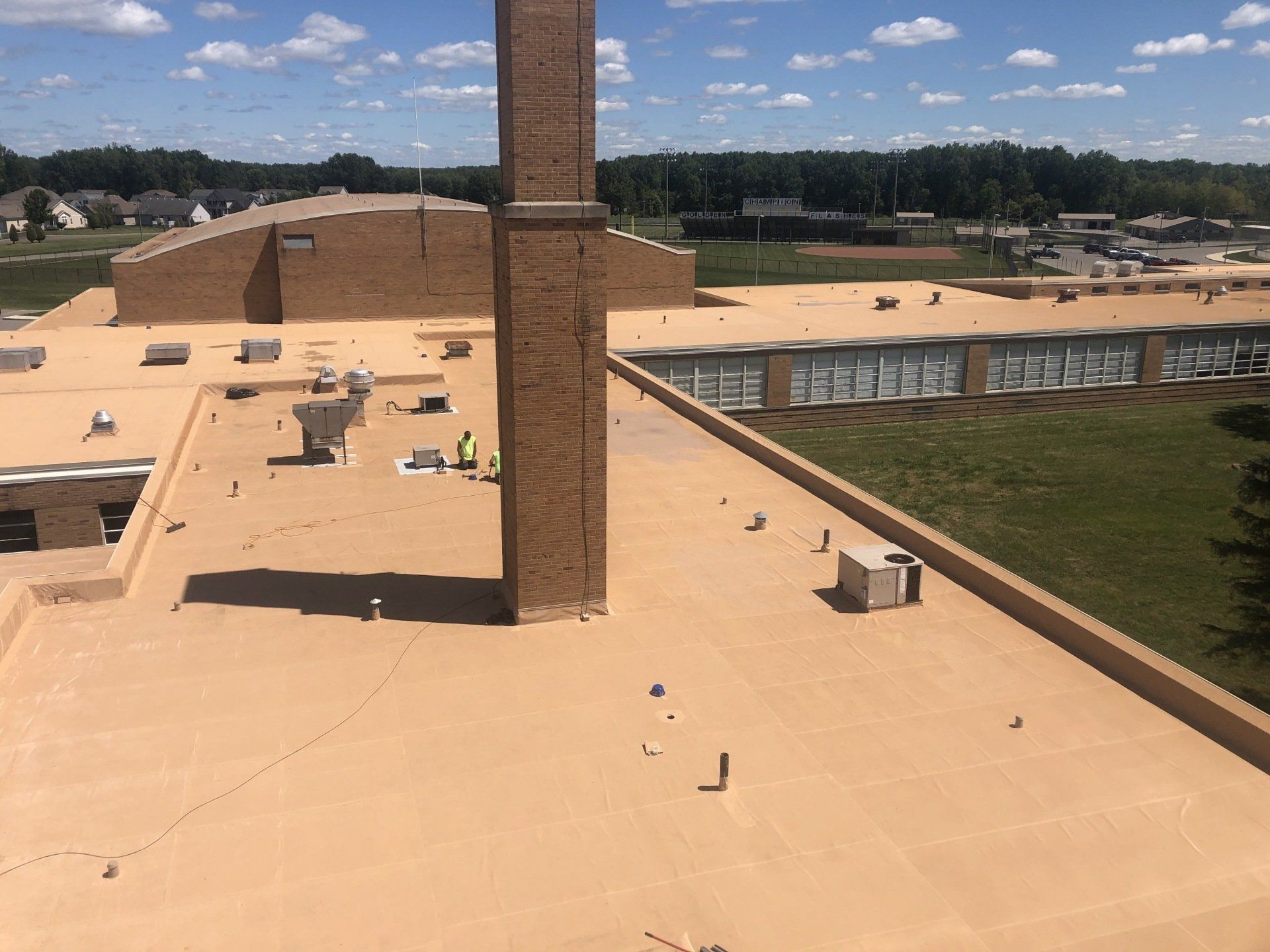 high school commercial roof