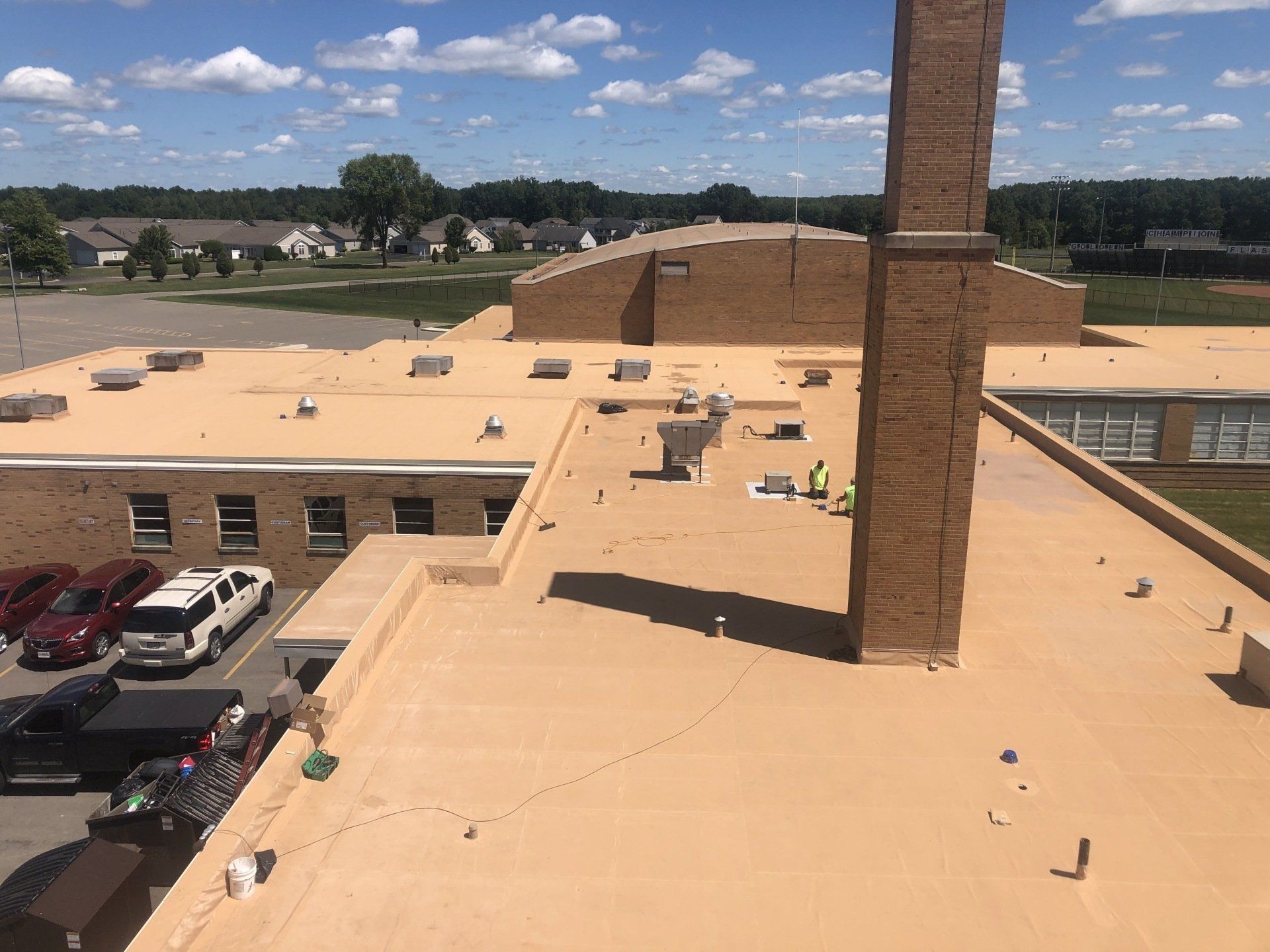high school commercial roof
