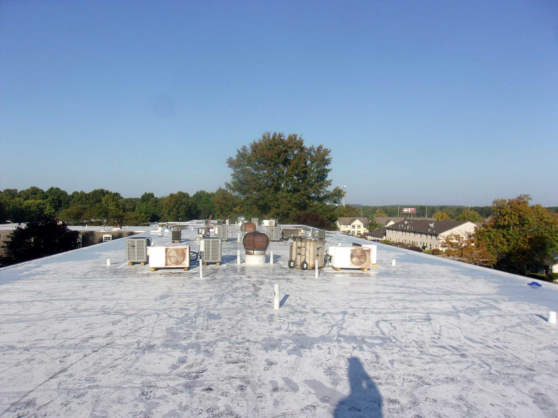 commercial roof before servicing
