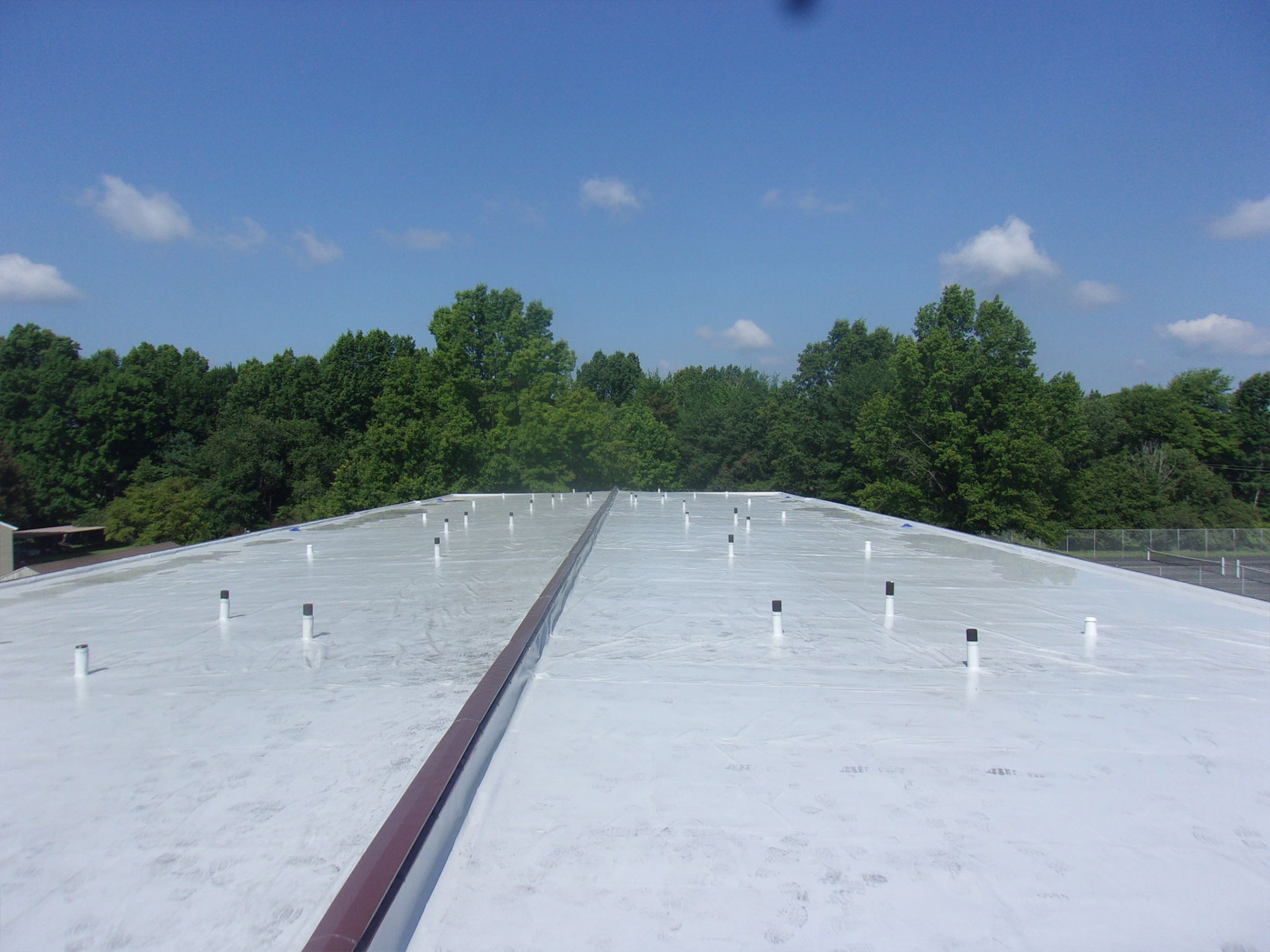 completed commercial roofing project