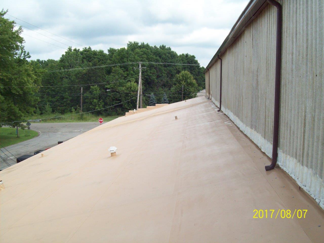 roof after commercial roofing services