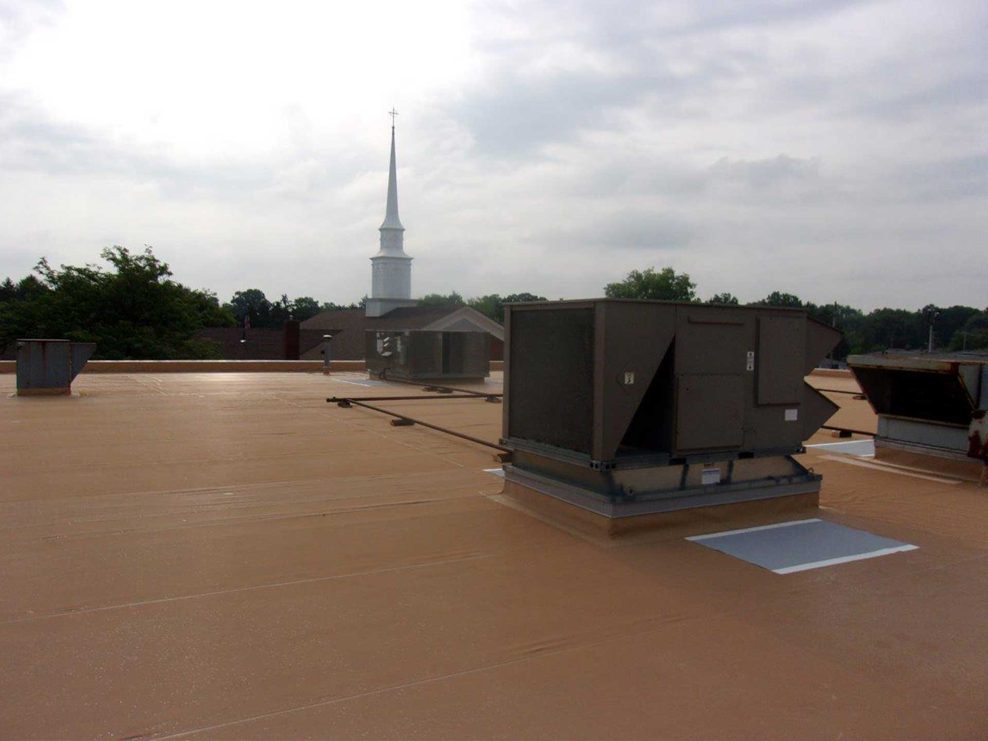 a finish commercial roofing system