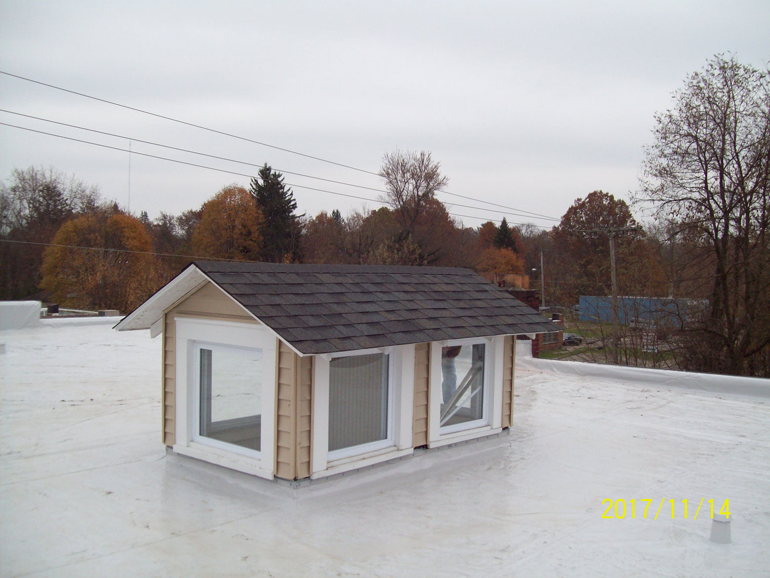 roof on koerth building in youngstown ohio